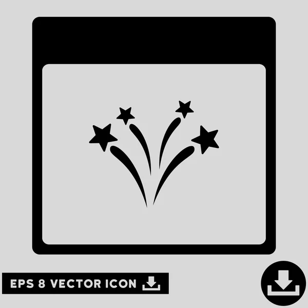 Fogos de artifício Calendário Página Vector Eps Icon — Vetor de Stock