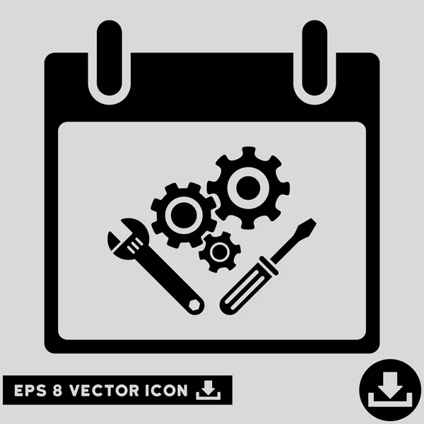 Instrument Outils Calendrier Jour Vecteur Eps Icône — Image vectorielle