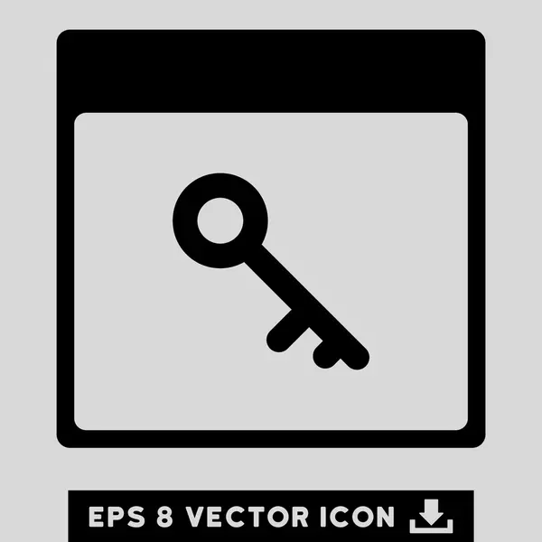 Calendrier clé Page vectoriel Eps Icône — Image vectorielle