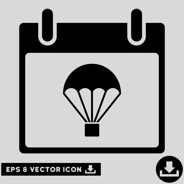 Ejtőernyős naptári nap vektor Eps ikon — Stock Vector