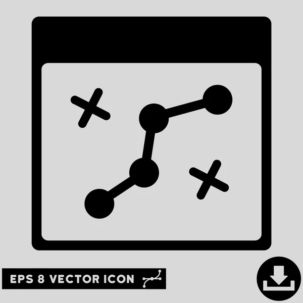 Camino Puntos Calendario Página Vector Eps Icono — Vector de stock