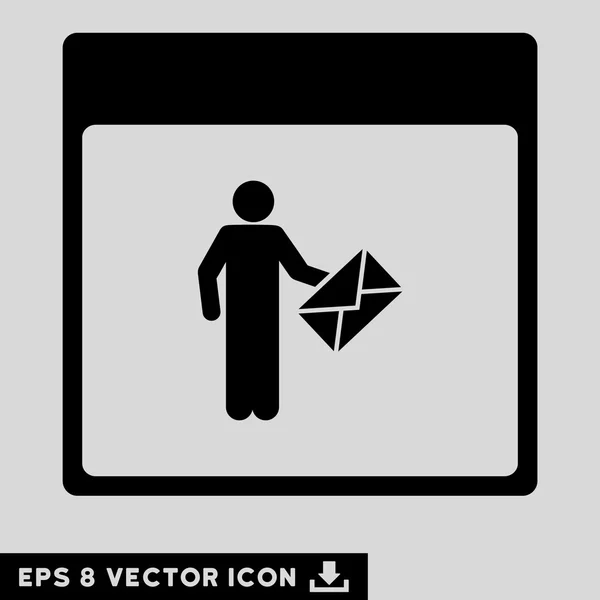 Postmann Kalender Seite Vektor eps Symbol — Stockvektor