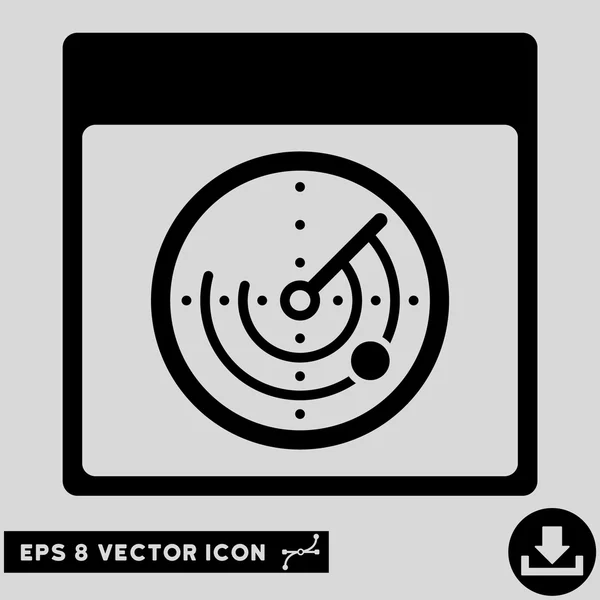 Radar Calendar Page Vector Eps Icon — Stock Vector