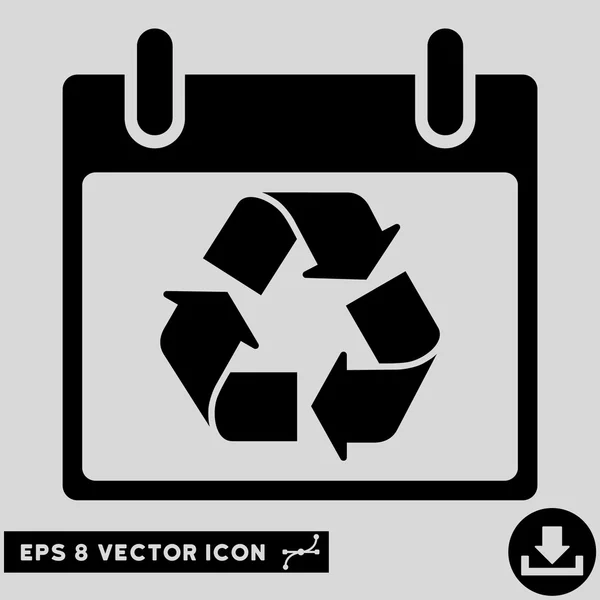 Recycler Calendrier Jour vectoriel Eps Icône — Image vectorielle