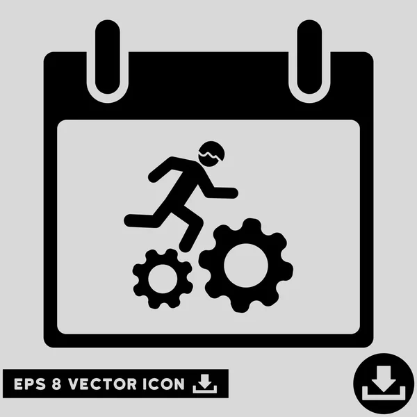 Travailleur courant Calendrier Jour vectoriel Eps Icône — Image vectorielle