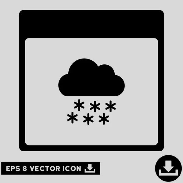 Nube de nieve Calendario Página Vector Eps icono — Vector de stock