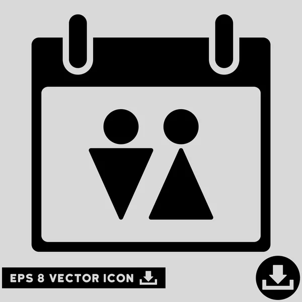 Calendário de WC Dia Vector Eps Ícone — Vetor de Stock