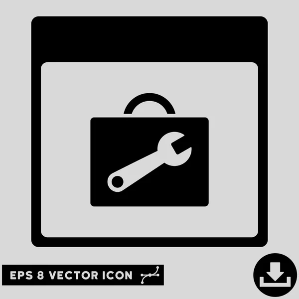 Caixa de ferramentas Calendário Página Vector Eps Icon — Vetor de Stock