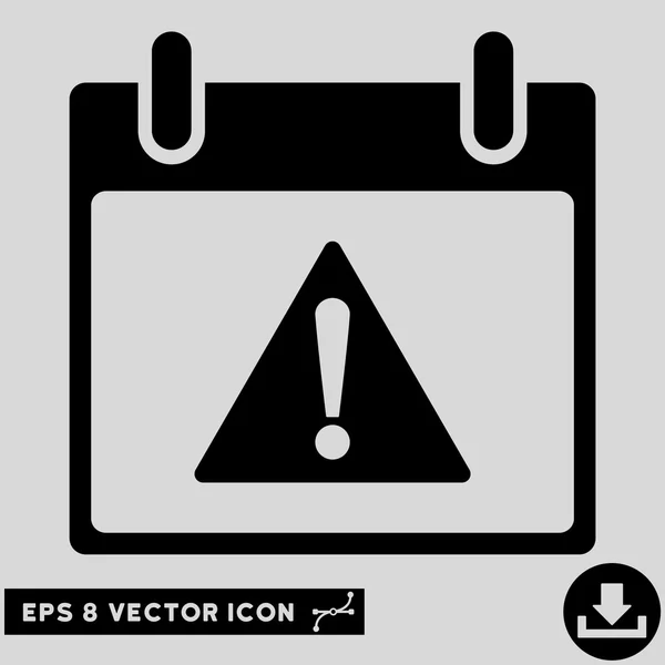 Upozornění kalendáře den vektorové Eps ikona — Stockový vektor