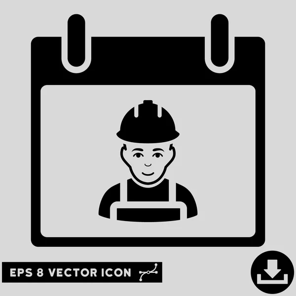 Día del calendario del trabajador Vector Eps icono — Vector de stock