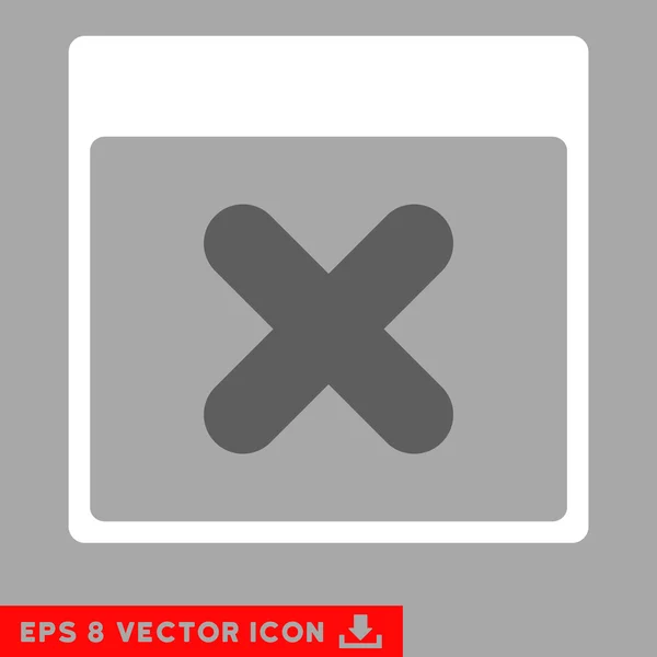 Cancelar la página del calendario Vector Eps icono — Vector de stock