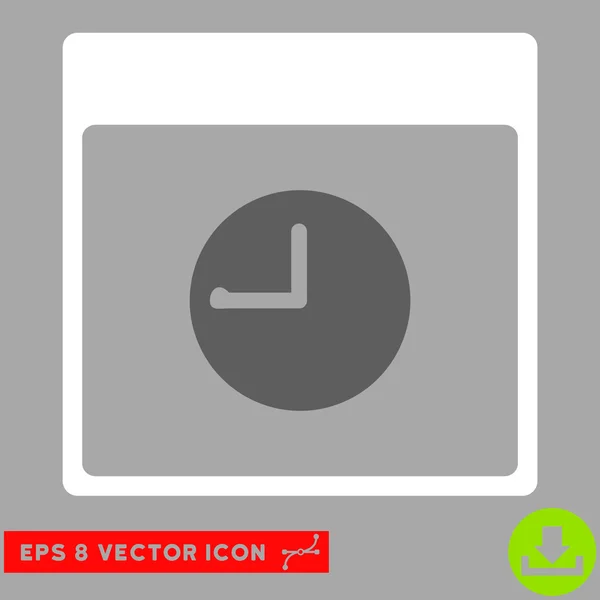 Clock Calendar Page Vector Eps Icon — Stock Vector