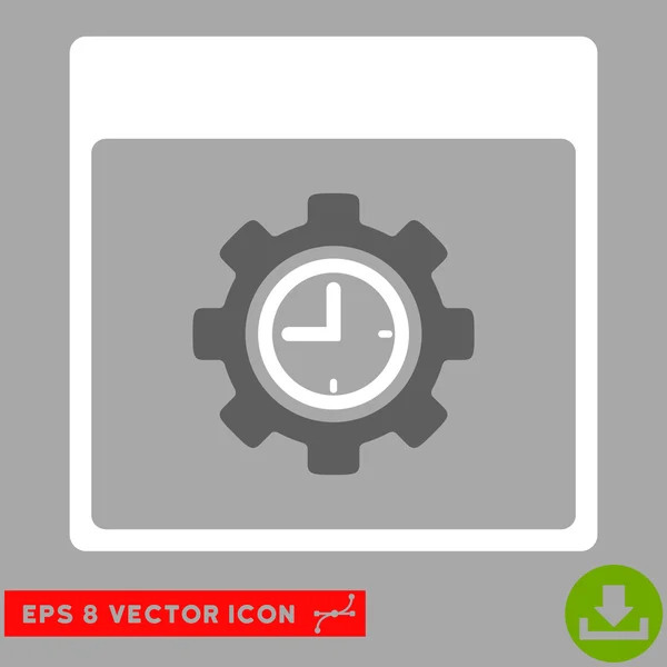 Reloj Configuración engranaje Calendario Página Vector Eps icono — Vector de stock