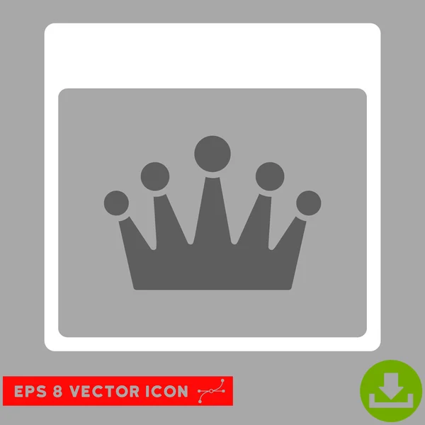 Página del calendario de la corona Vector Eps icono — Vector de stock