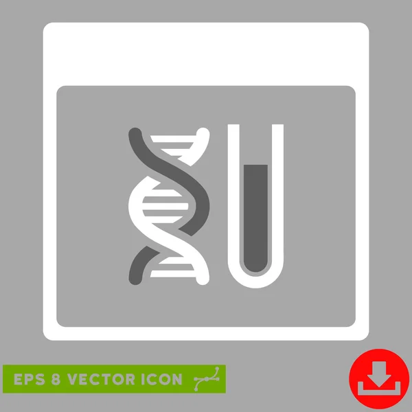 Página de Calendário de Análise de DNA Vector Eps Icon — Vetor de Stock