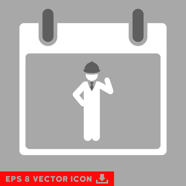 Engineer Calendar Day Vector Eps Icon — Stock Vector