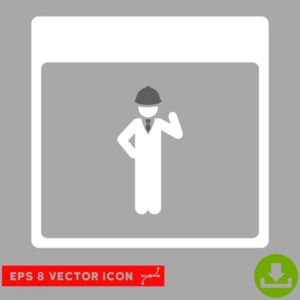 Engenheiro Calendário Página Vector Eps Icon — Vetor de Stock