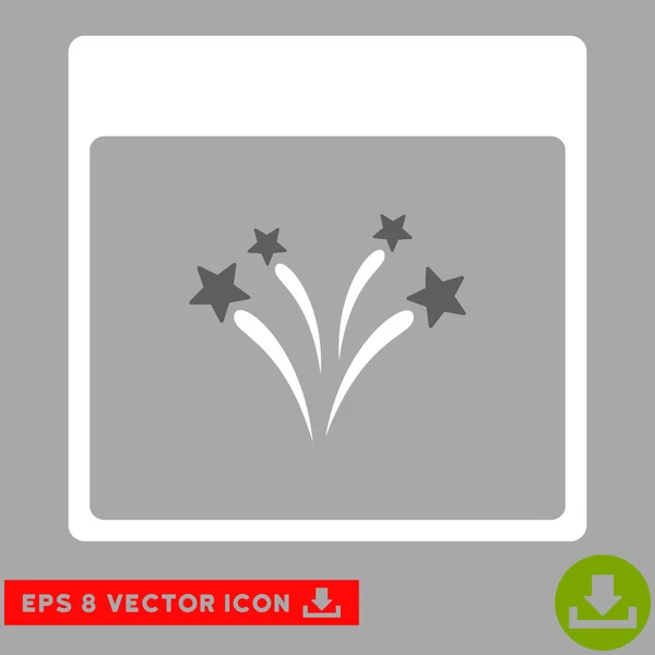 Aplikace Fireworks kalendář ikona stránky Eps vektorové — Stockový vektor