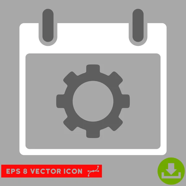 Gear Options Calendar Day Vector Eps Icon — Stock Vector