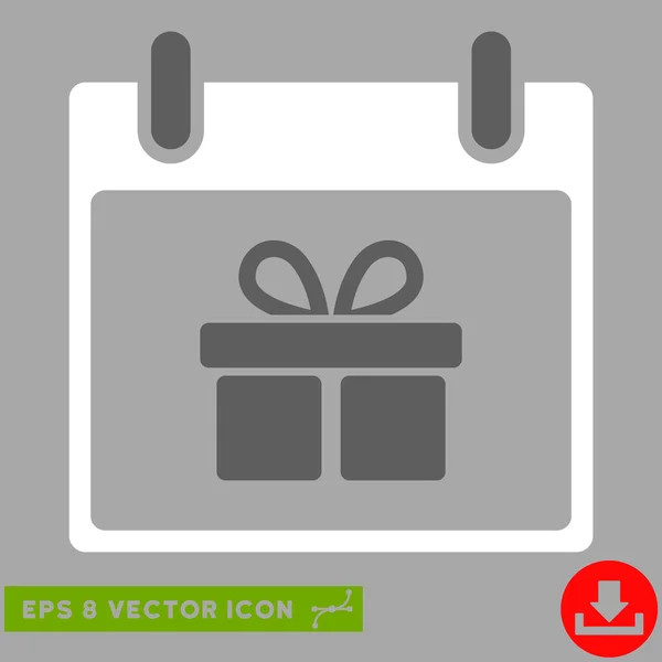 Gift Box Calendar Day Vector Eps Icon — Stock Vector