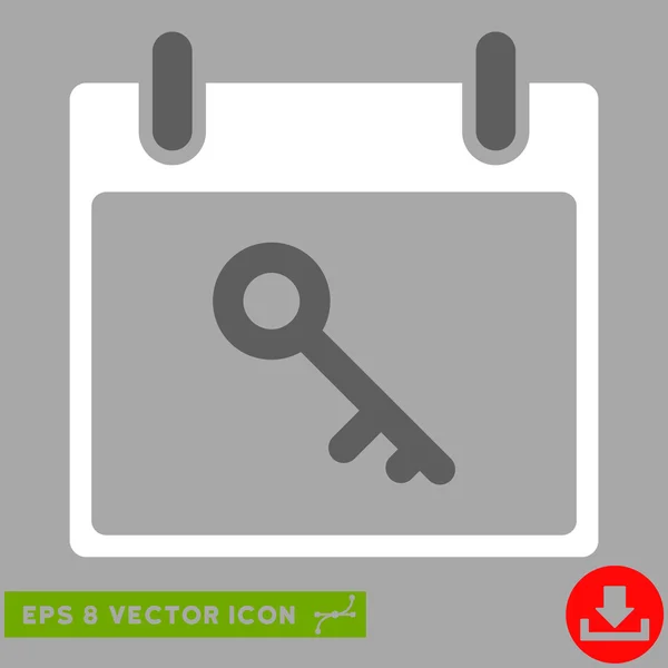 Key Calendar Day Vector Eps Icon — Stock Vector