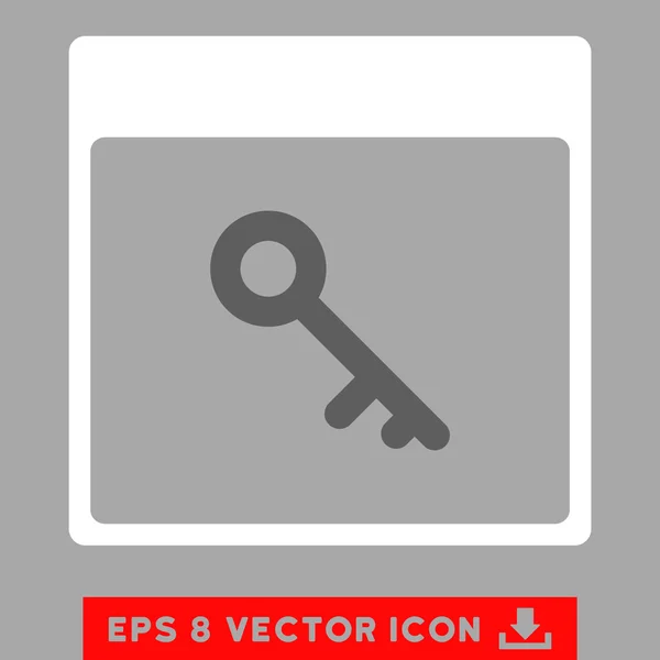 Página de calendario clave Vector Eps icono — Vector de stock