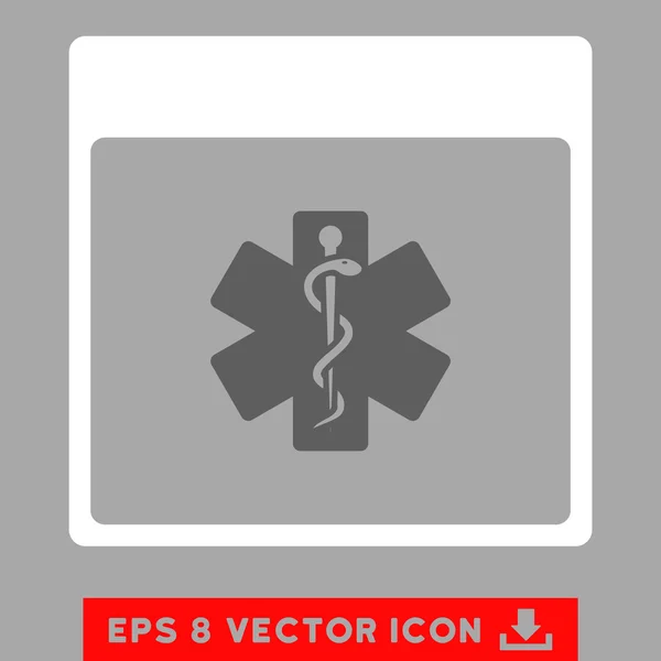 Vida médica Star Calendar Página Vector Eps icono — Vector de stock