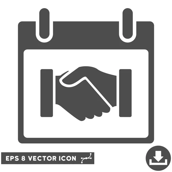 Calendário de aperto de mão Dia Vector Eps Ícone — Vetor de Stock