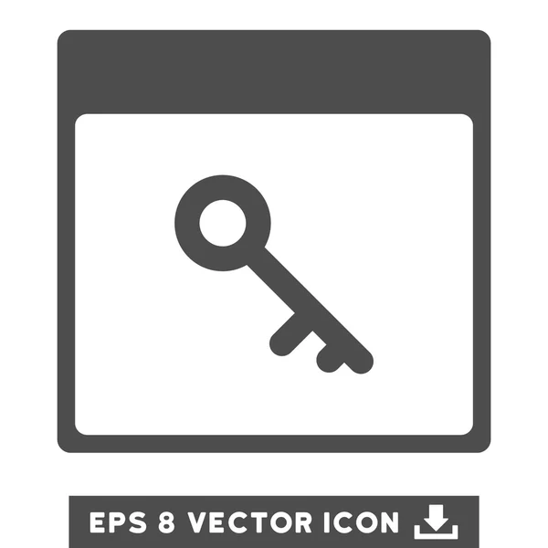 Página de calendário chave Vector Eps Icon — Vetor de Stock