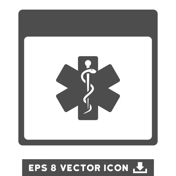 Vida médica Star Calendar Página Vector Eps icono — Vector de stock