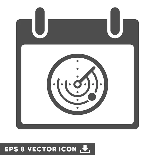 Radar Calendário Dia Vector Eps Ícone — Vetor de Stock