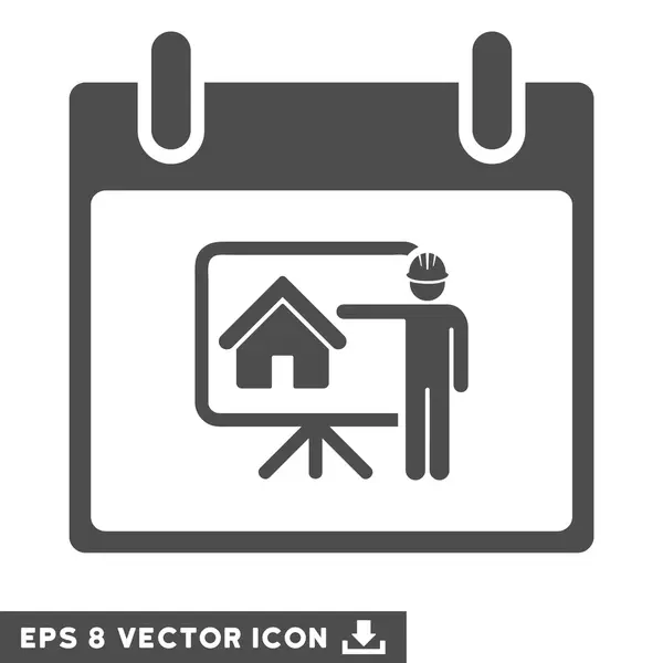 Développeur immobilier Calendrier Jour vectoriel Eps Icône — Image vectorielle