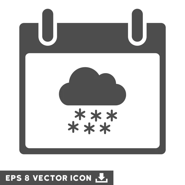 Nube de nieve Calendario Día Vector Eps Icono — Vector de stock