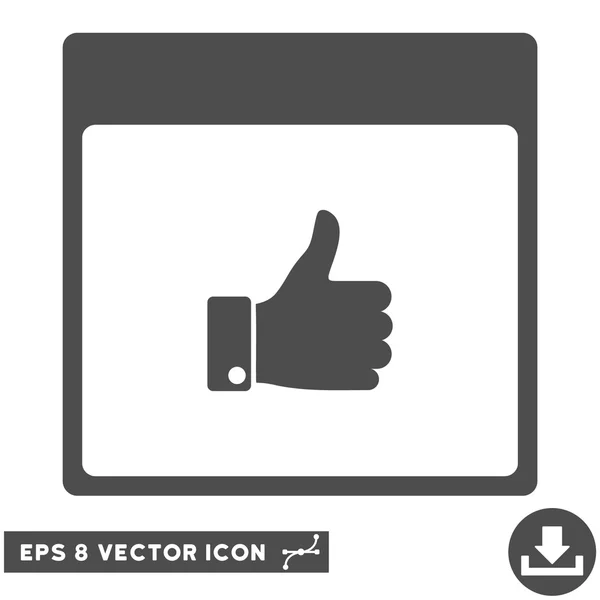 Thumb Up Hand Calendar Pagina Vector Eps Icon — Vector de stoc