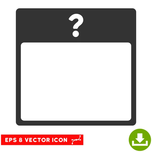 Unknown Day Calendar Page Vector Eps Icon — Stock Vector