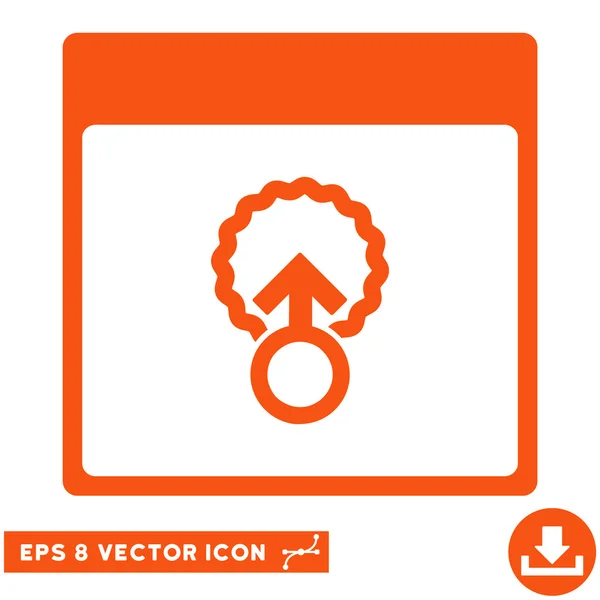 Página de calendario de penetración celular Vector Eps Icon — Vector de stock