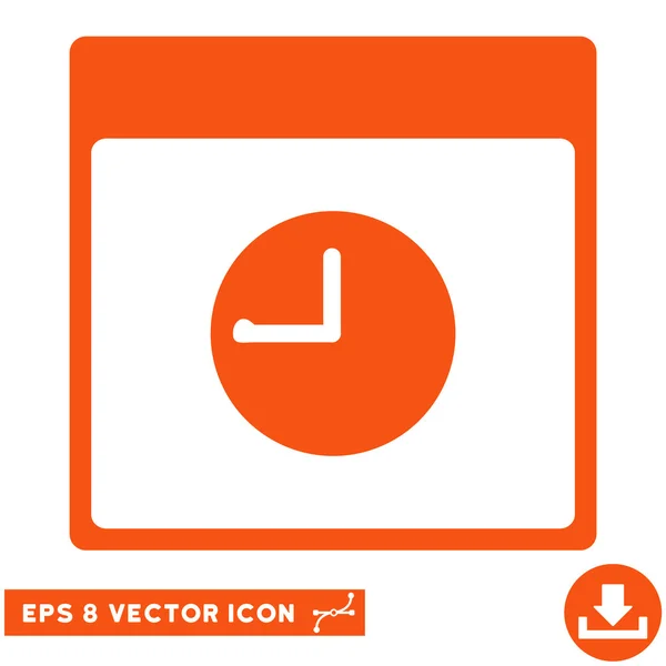 Clock Calendar Page Vector Eps Icon — Stock Vector