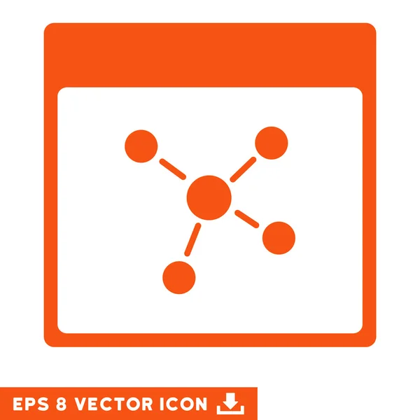 Connections Calendar Page Vector Eps Icon — Stock Vector