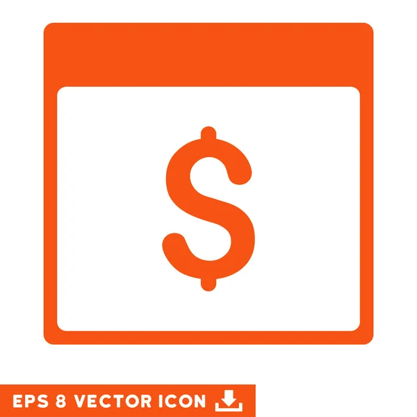 Dollar Währung Kalender Seite Vektor eps Symbol — Stockvektor