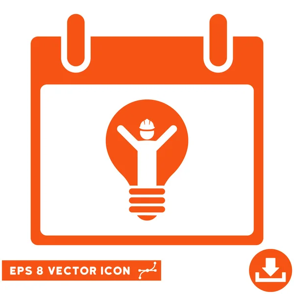 Calendário eletricista Dia Vector Eps Ícone — Vetor de Stock
