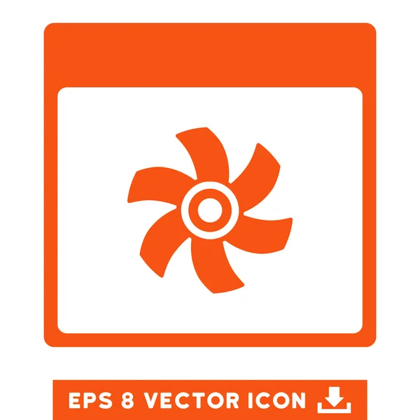 Ventilador Página do Calendário Vector Eps Icon — Vetor de Stock