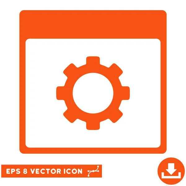 Opções de engrenagem Página do calendário Vector Eps Icon — Vetor de Stock