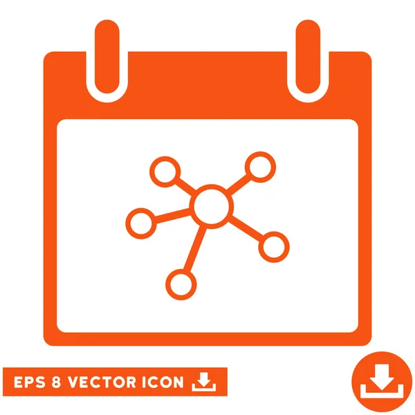 Enlaces Calendario Día Vector Eps Icono — Vector de stock
