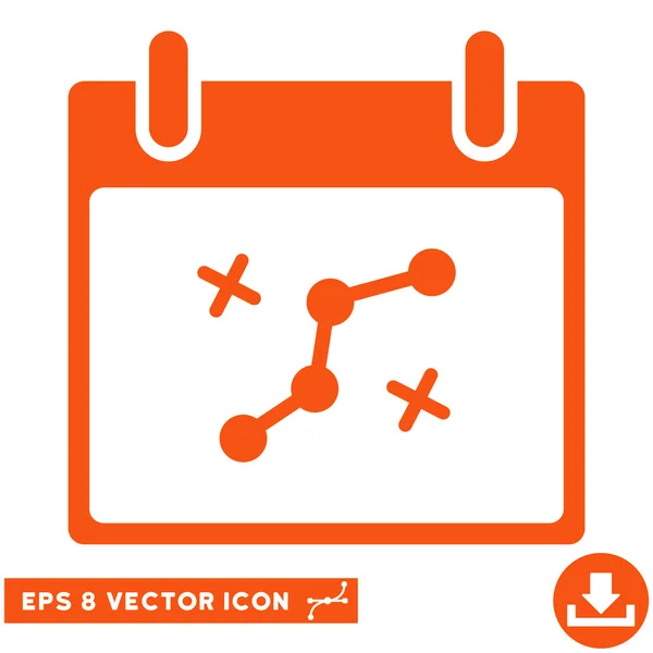 Chemin Points Calendrier Jour Vecteur Eps Icône — Image vectorielle