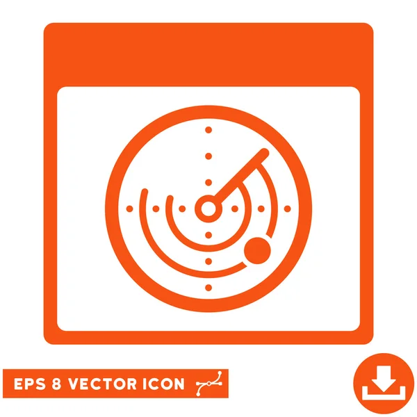 Radar Kalender Seite Vektor eps Symbol — Stockvektor