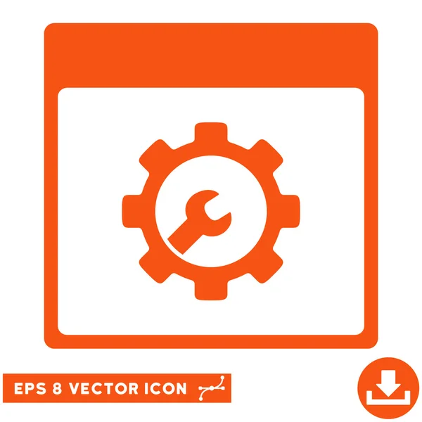 Herramientas de configuración Calendario Página Vector Eps Icono — Archivo Imágenes Vectoriales