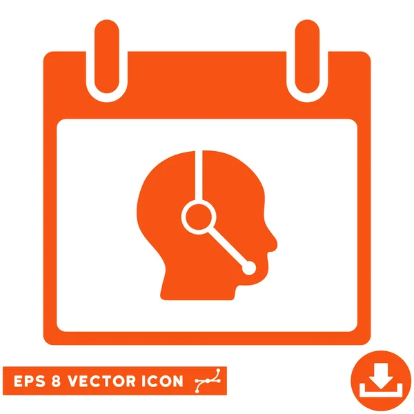 Telemarketing Operator Kalendertag Vektor eps Symbol — Stockvektor