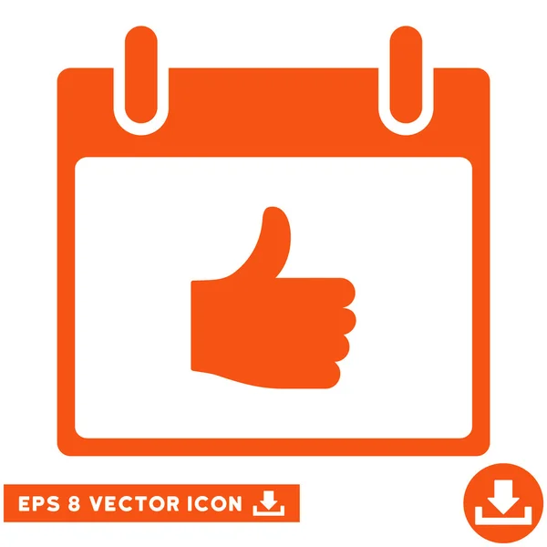 Thumb Up Calendar Day Vector Eps Icon — Vector de stoc