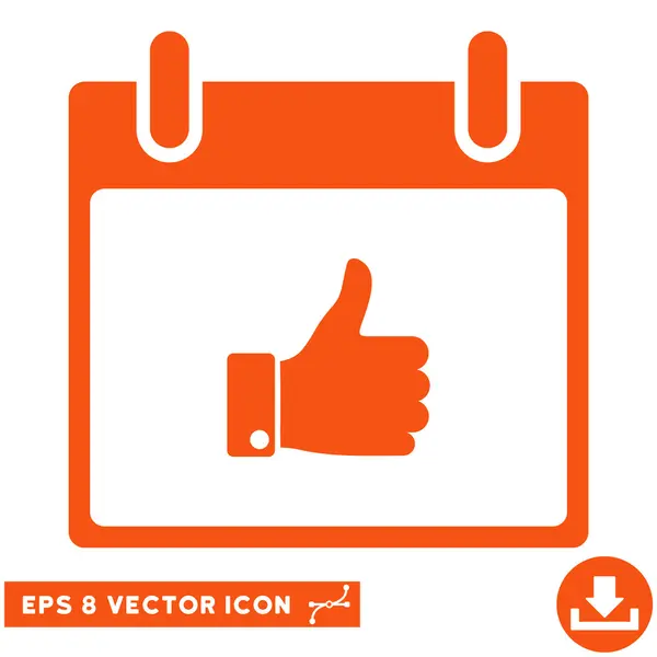 Thumb Up Hand Calendar Day Vector Eps Icon — Vector de stoc