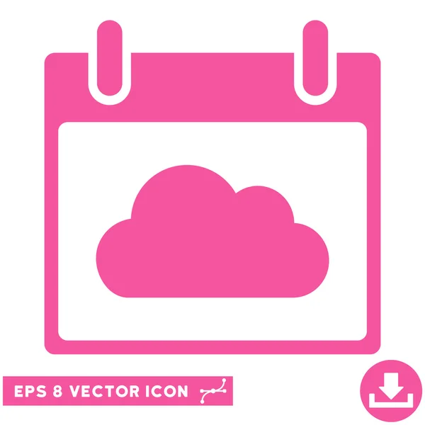 Cloud Calendar Day Vector Eps Icon — Stock Vector